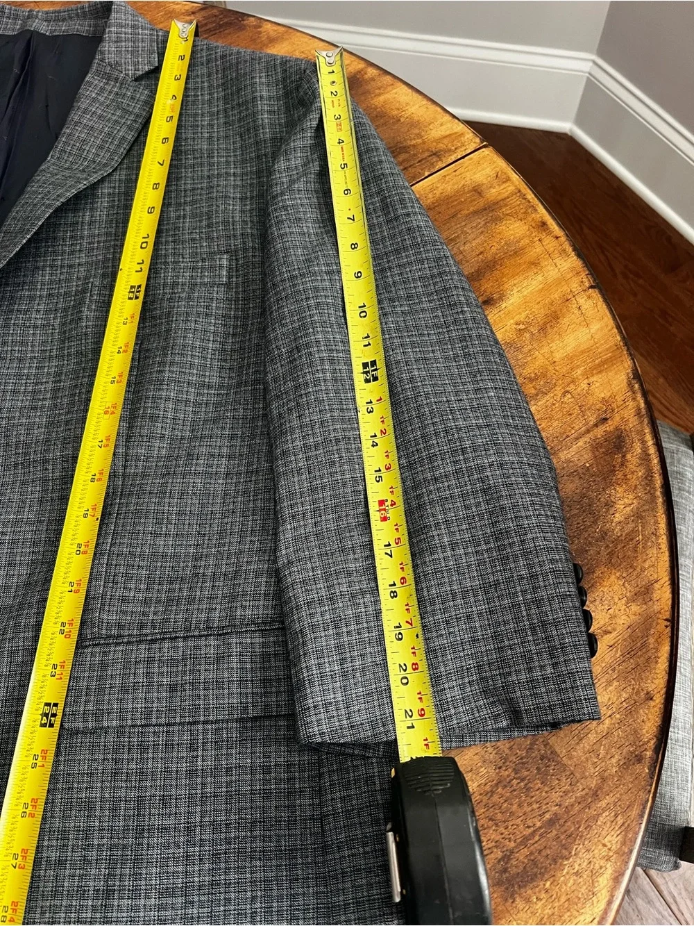 Michael Kors Men's 54R Gray Plaid Wool Blend Blazer Sport Coat